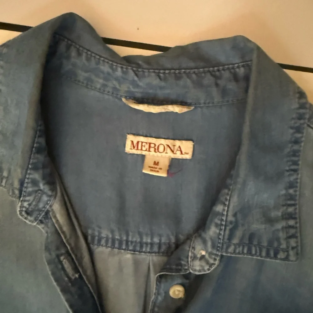 Merona Denim Button Down Shirt - Picture 3 of 4